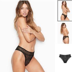 NWT Victoria's Secret Luxe High Rise Brazilian Lace Panty